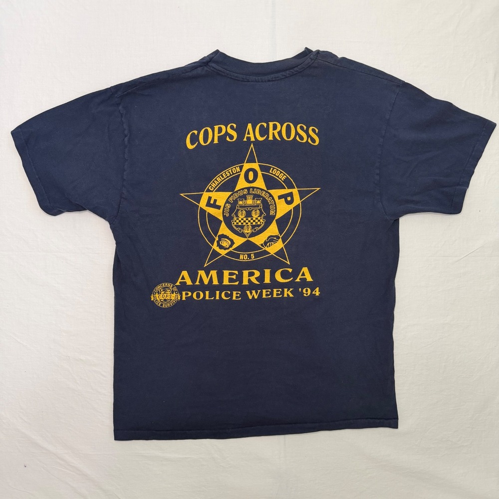 Vintage 1994 Police Week Shirt Mens Large‎ Hanes Beefy-T Charleston FOP Tee
